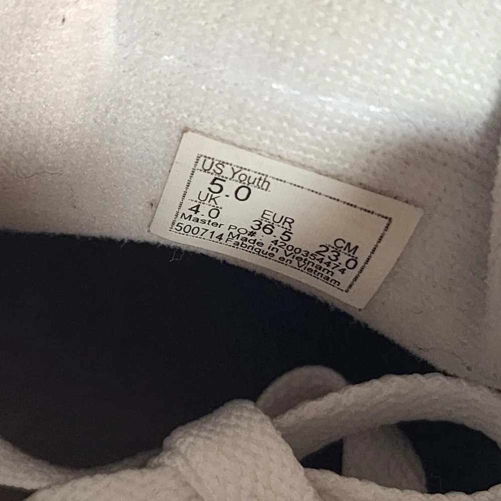 Vans Youth 5.0 White Leather Low Top Skate Sneakers 500714